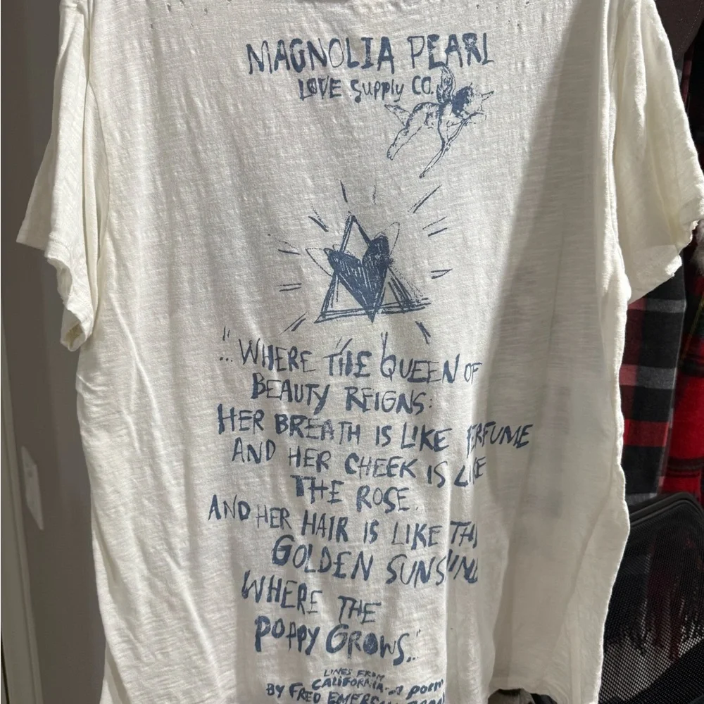 NWOT Magnolia Pearl Cream California Boyfriend Tee - Picture 2 of 3
